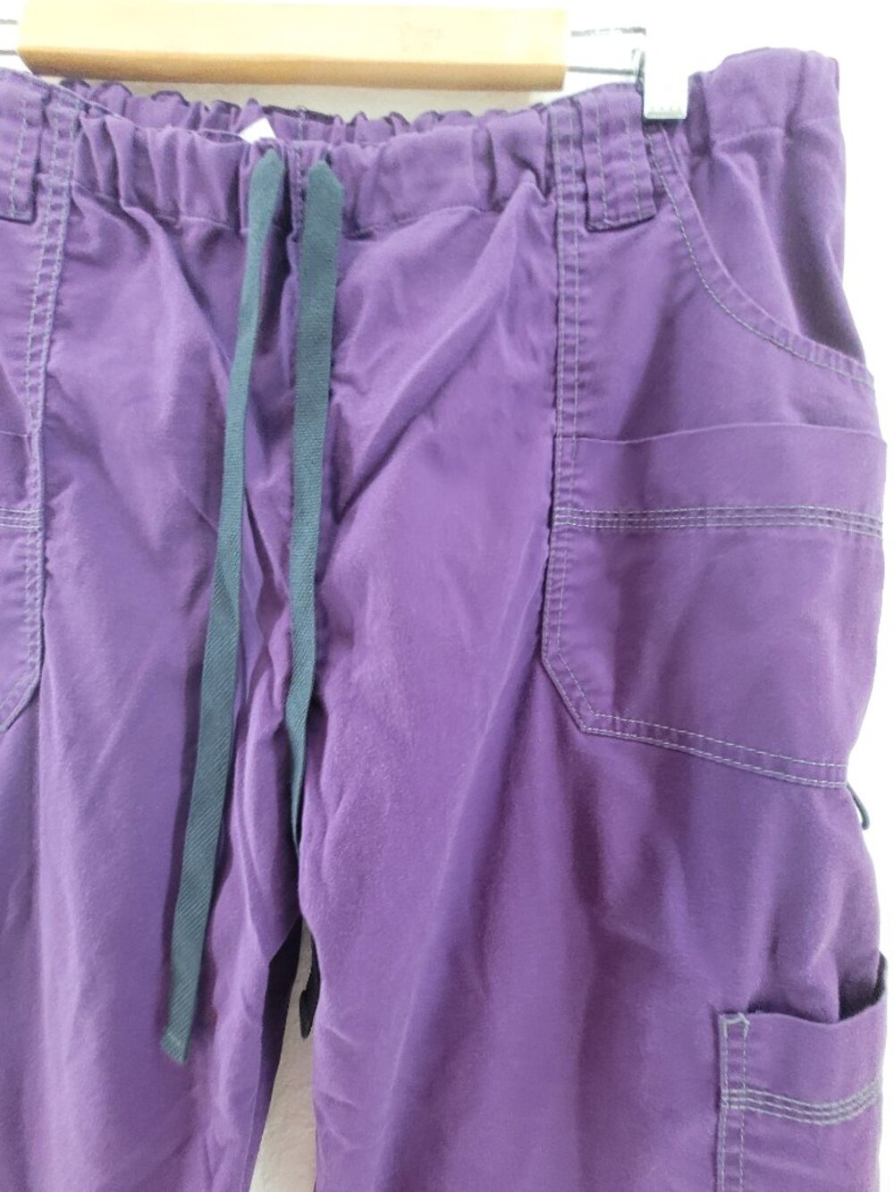 Dickies XL Tall Unisex Medical Scrub Pants Cotton B Solid Pattern Purple 857455T - Picture 3 of 11